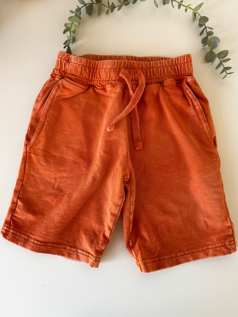Mish Boys Orange Pull On Sweat Shorts Size 6 Cotton Casual Shorts